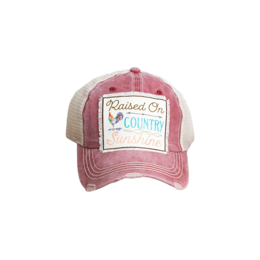 Southern Grace Women's Raised On Country Sunshine Red Cap