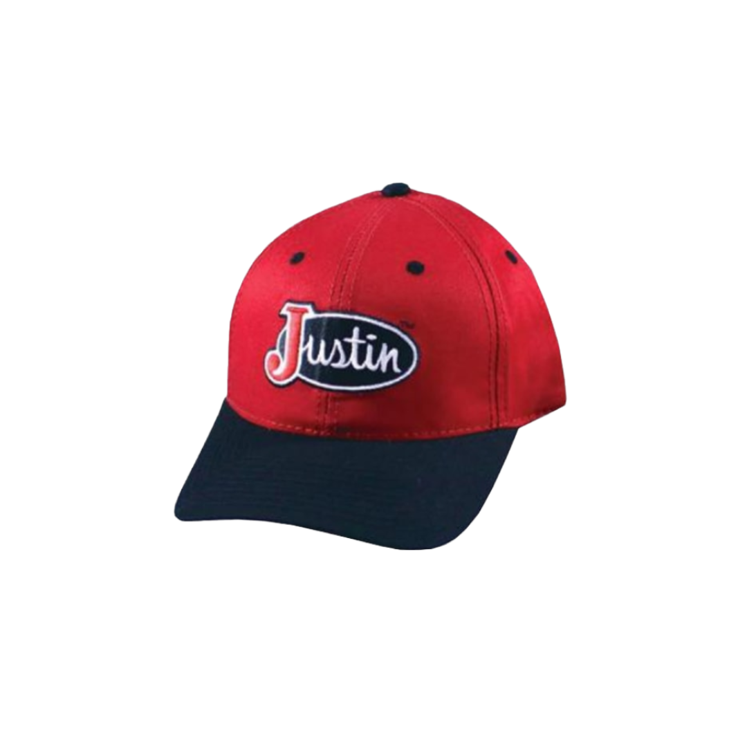Justin Men's Logo Embroidered Red Cap