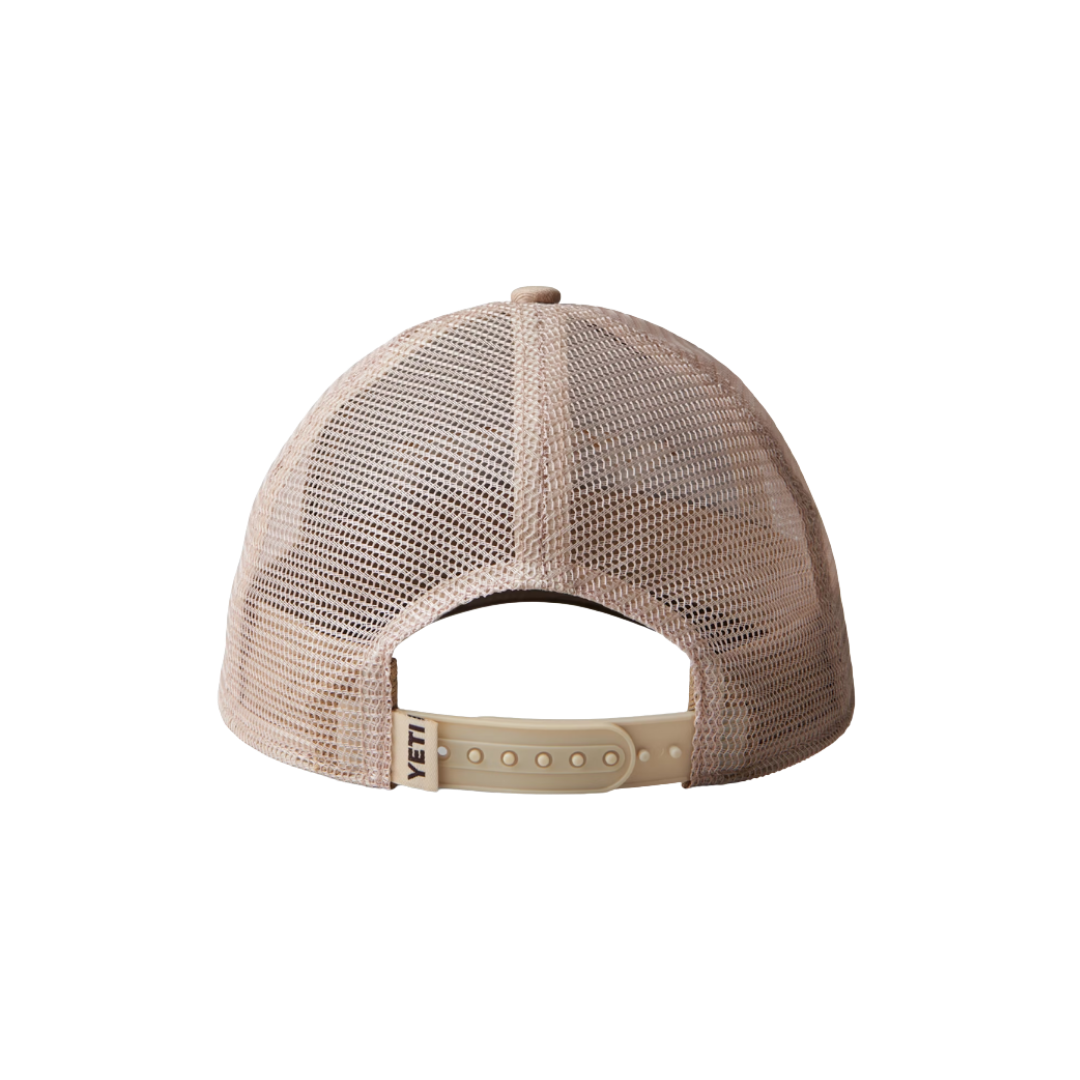 Yeti Men's Camo Logo Badge Trucker Khaki Cap