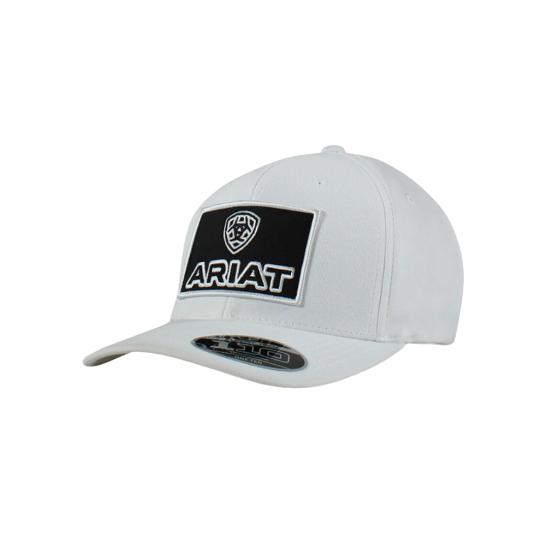 Ariat Men's Flex Fit 110 Patch White Cap