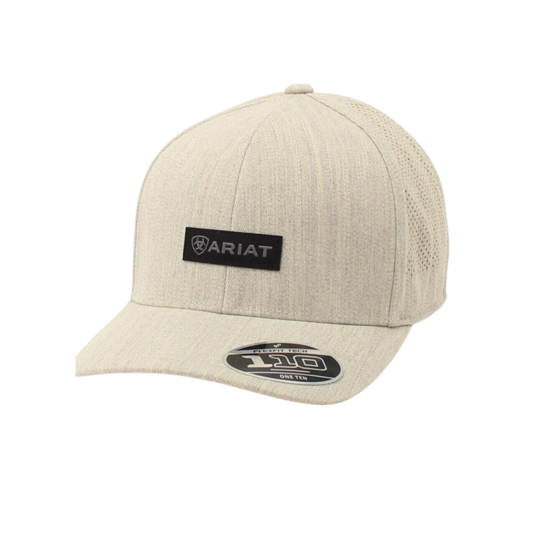 Ariat Men's Rectangle Logo Patch Light Grey Cap