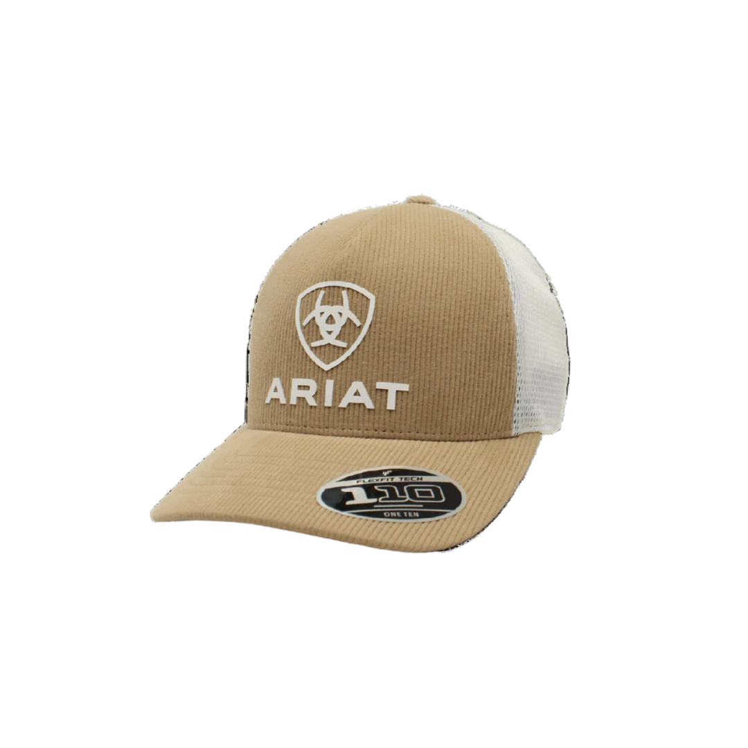 Ariat Men's Flex Fit 110 Logo Embroidered Brown Cap