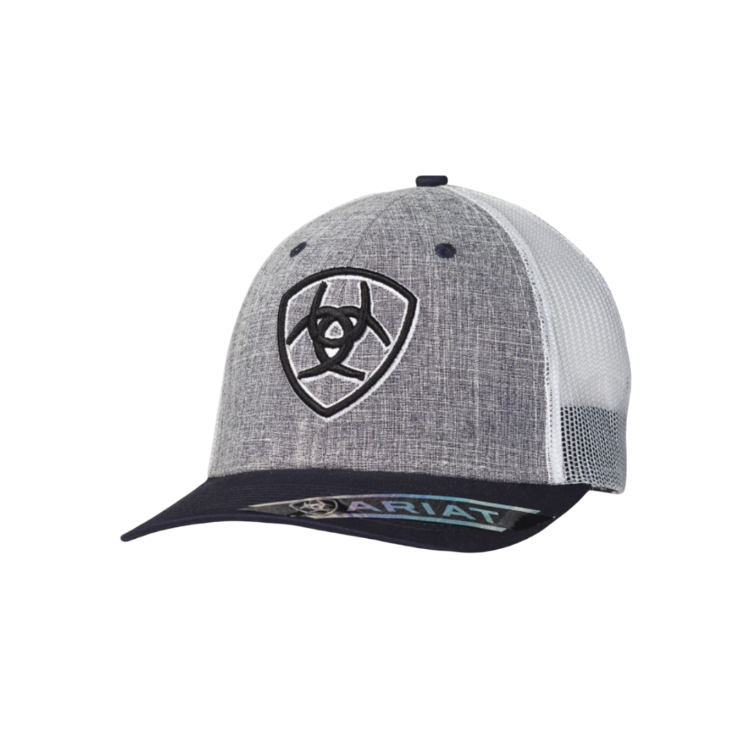 Ariat Men's Mesh Logo Embroidered Grey Cap