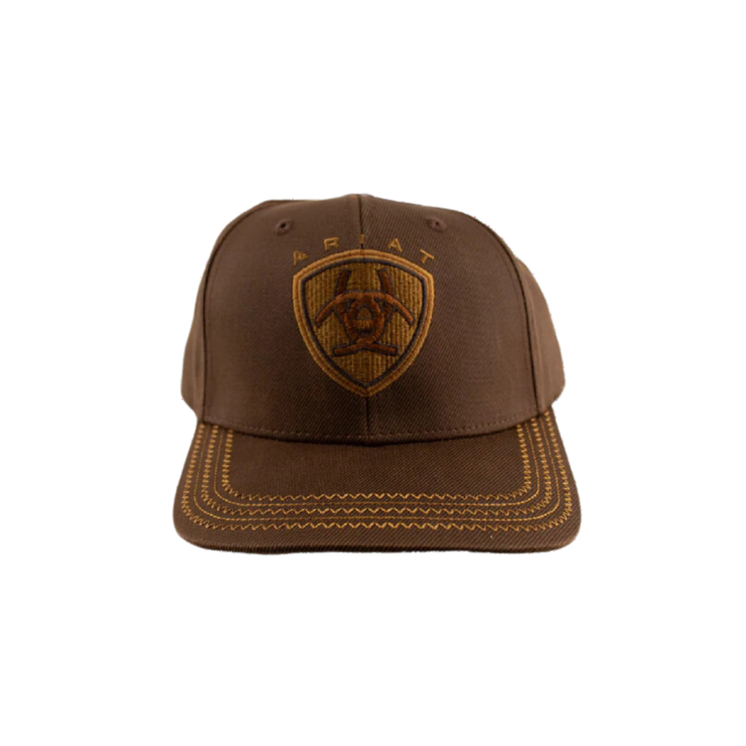 Ariat Men's Embroidered Logo Brown Cap