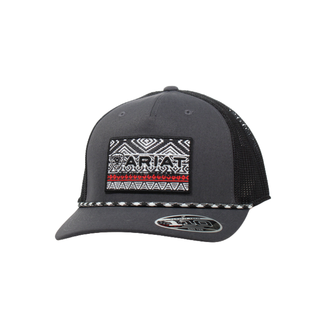 Ariat Men's Southwestern Rope Black Cap