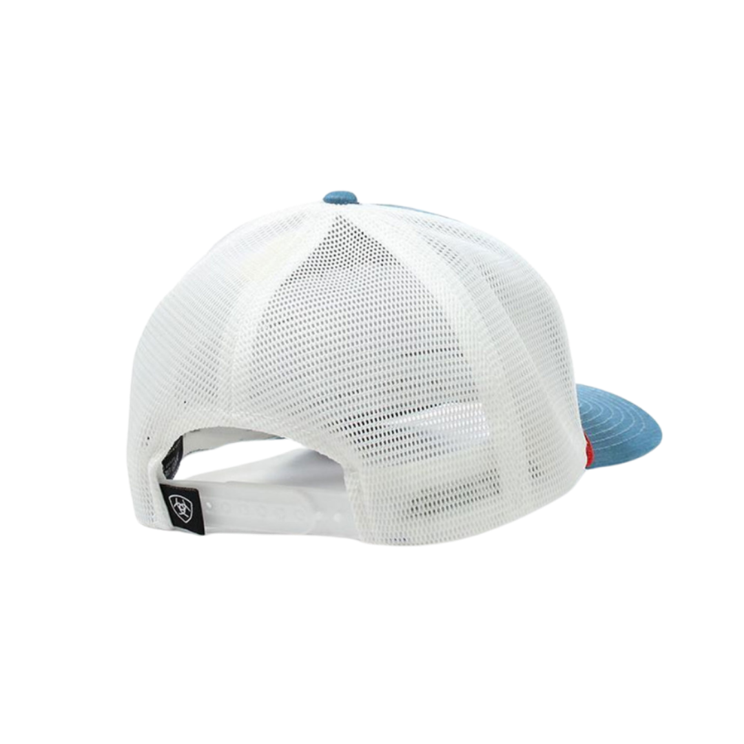 Ariat Unisex Shield Logo Mesh Back Snapback Blue Cap