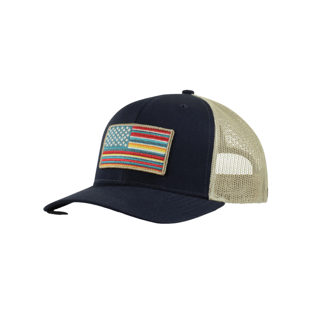 Ariat Men's Mesh US Flag Patch Blue Cap