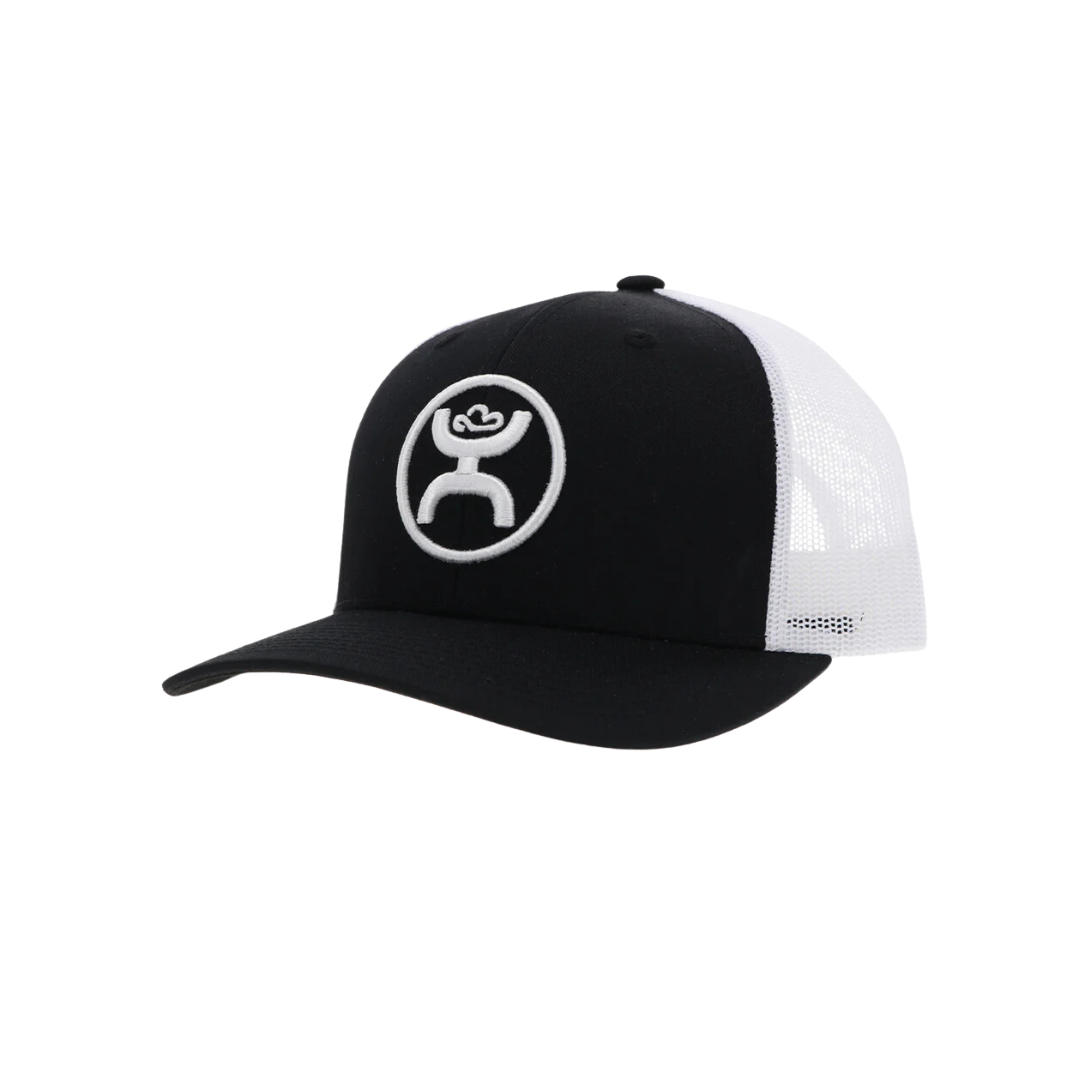 Hooey Men's Classic Circle Logo Black White Cap