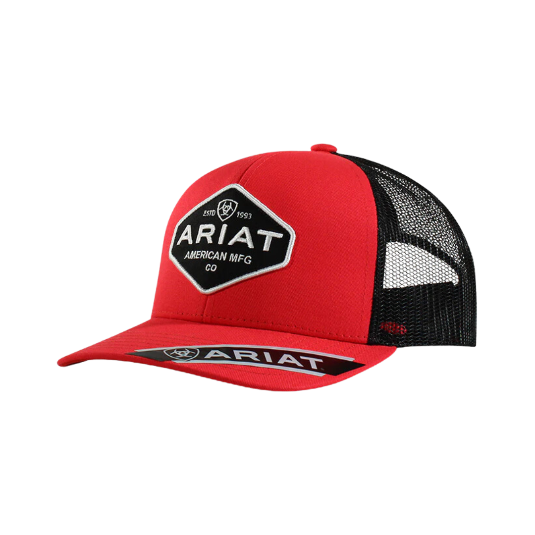 Ariat Men's Snap Back Logo Patch Red Cap