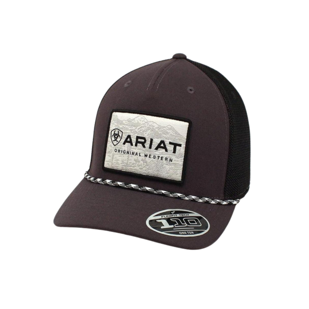 Ariat Men's Flexfit Patch Rope Black Cap