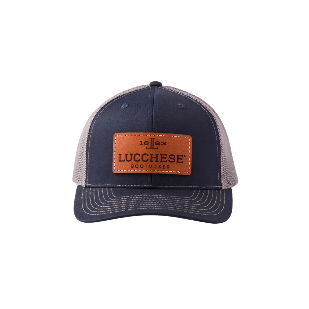 Lucchese Boot Unisex Leather Patch Navy Cap