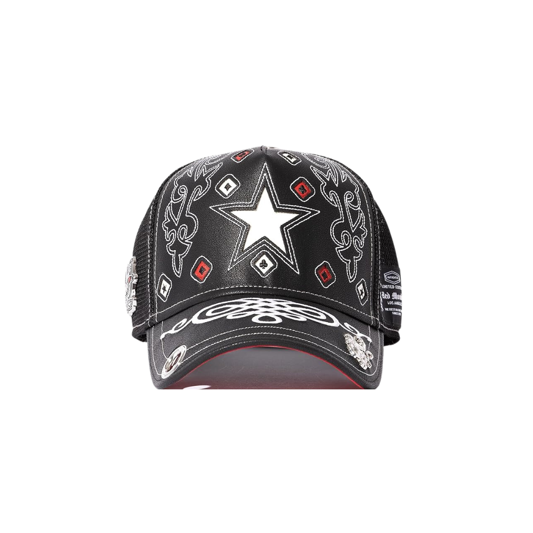 Red Monkey Men's Rodeo Boot Up Black Cap