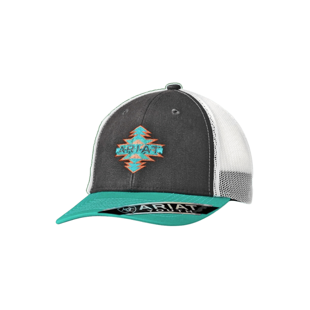 Ariat Youth Unisex Aztec Mesh Grey Cap