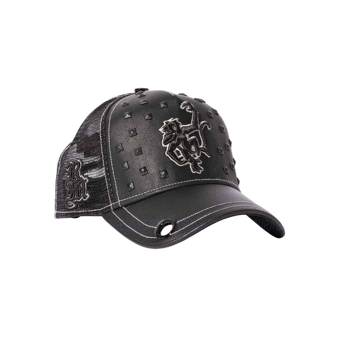 Red Monkey Unisex Classico Hard Black Cap