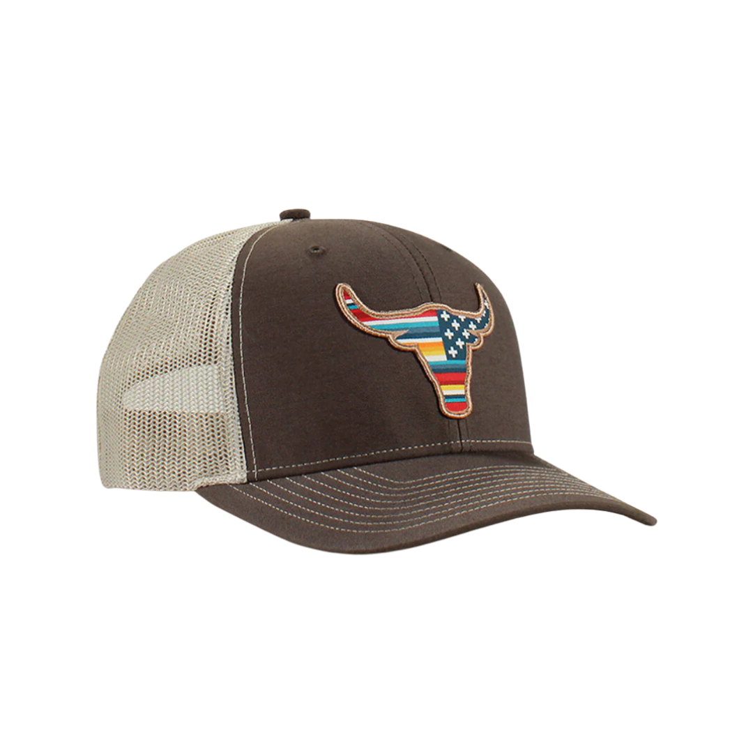 Ariat Men's Serape Steerhead Brown Cap
