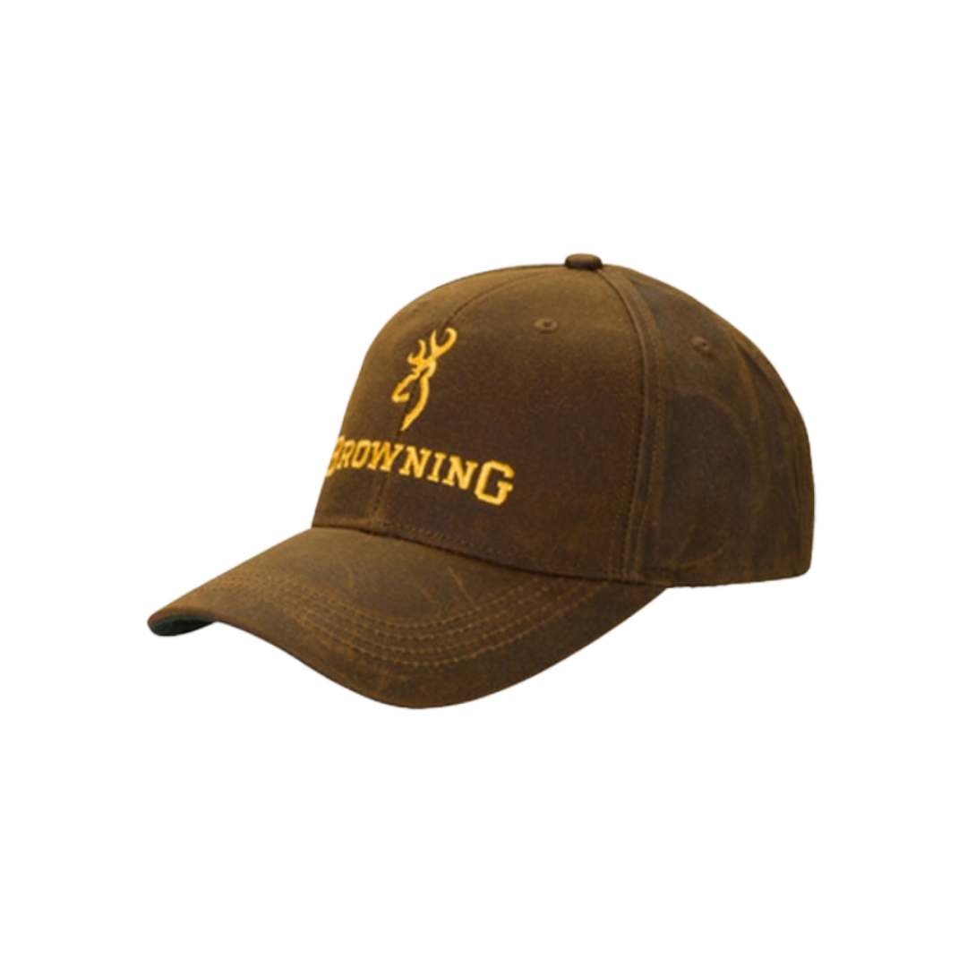 Browning Men's Dura Wax Embroidered Classic Brown Cap