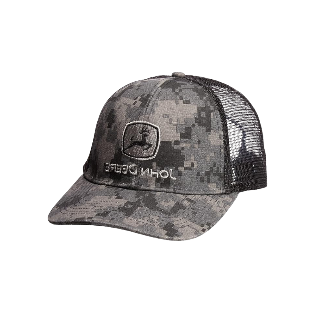 John Deere Men's Camo Mesh Grey Cap