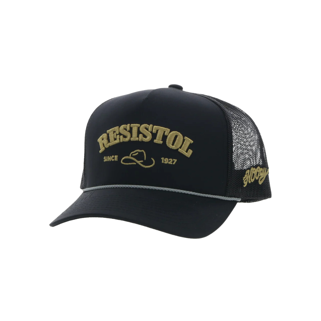 Hooey Men's Resistol Stitching Black Cap