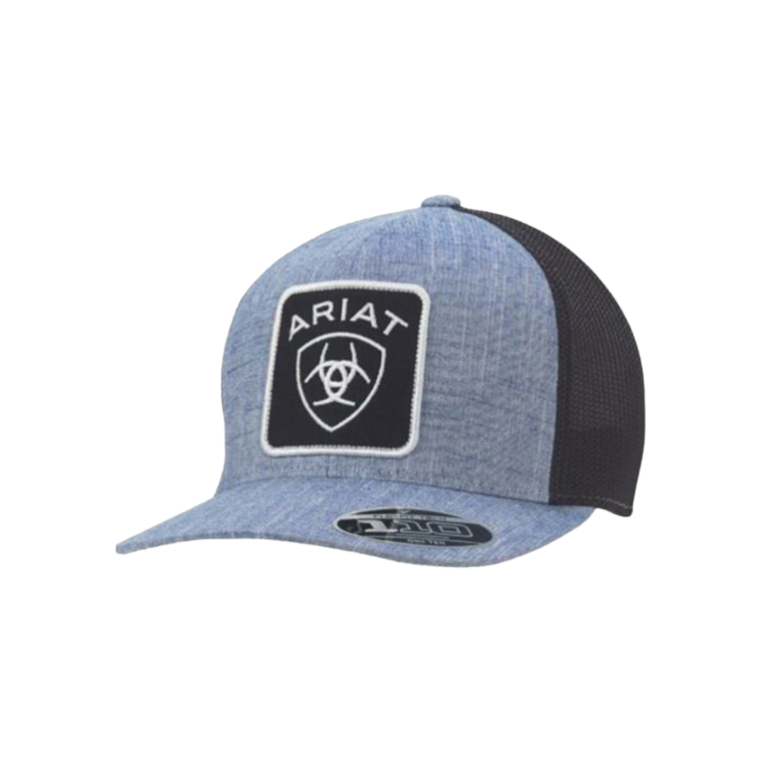 Ariat Men's Mesh Large Patch Logo Blue Cap