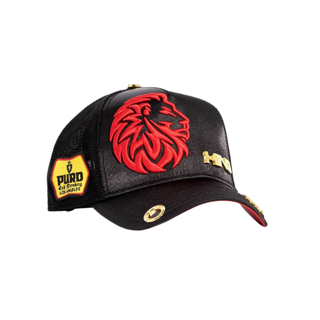 Red Monkey Unisex King Of The Ring Mesh Black Cap