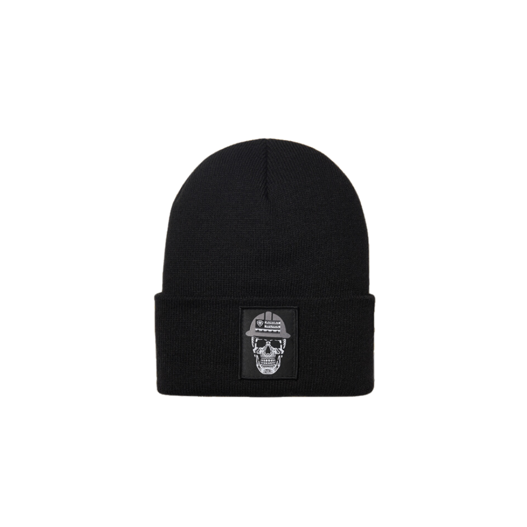 Ariat Black Cuffed Skeleton Patch Ariat Work Beanies