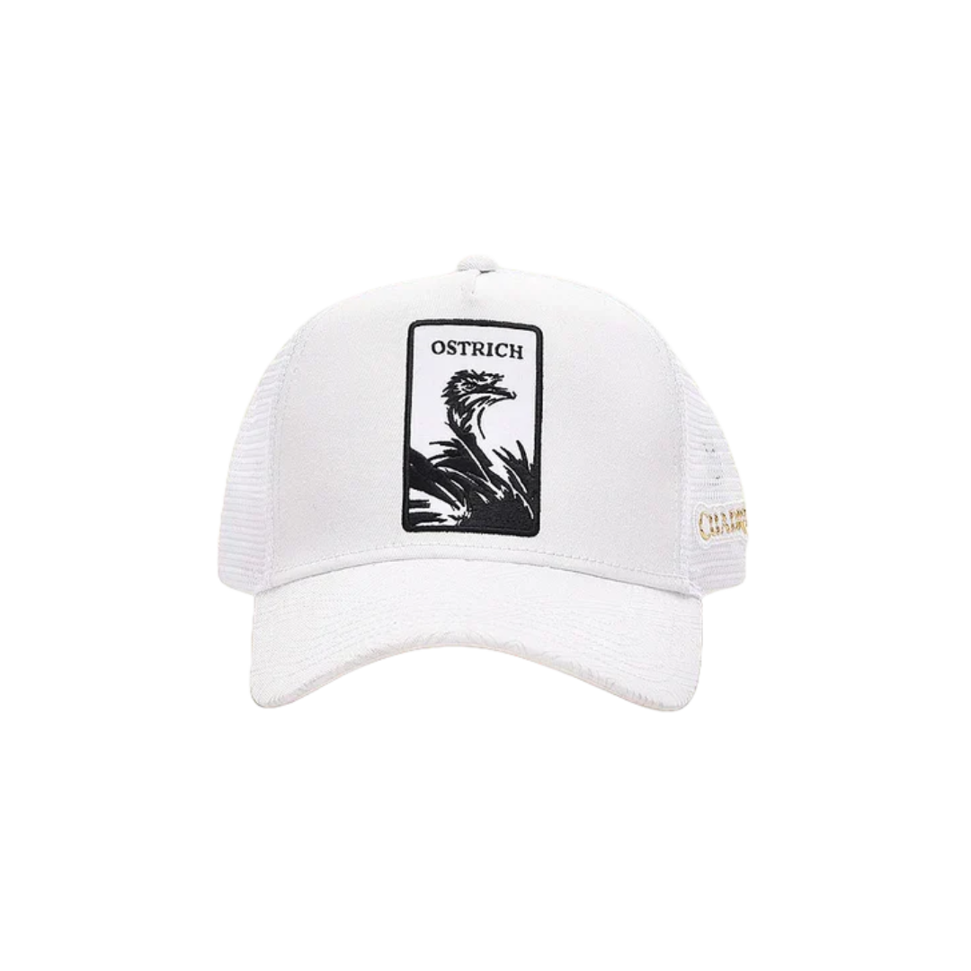 Cuadra Men's Ostrich Graphic Trucker White Cap