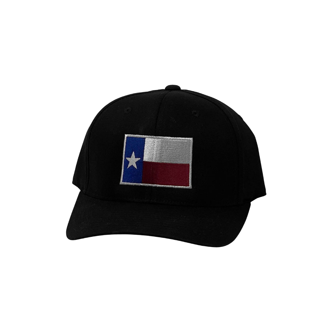 Oil Field Hats Men's Black Texas Flag Patch Ball Cap