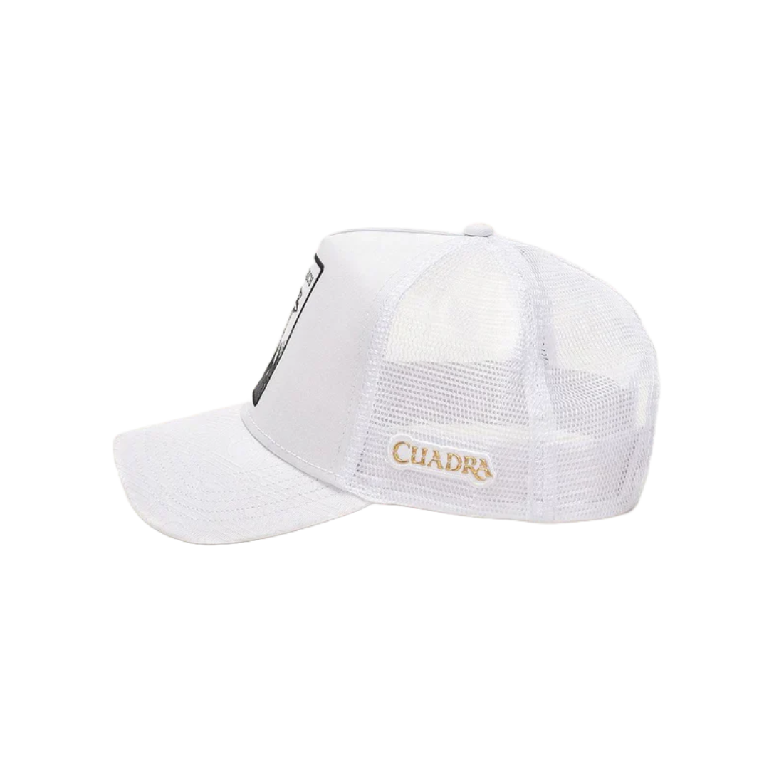 Cuadra Men's Ostrich Graphic Trucker White Cap