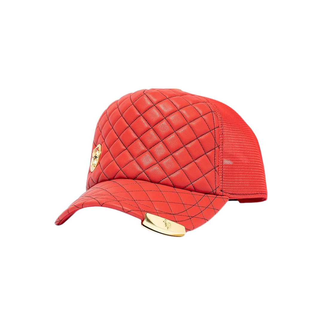 Red Monkey Men's Skull Luxe Red Cap
