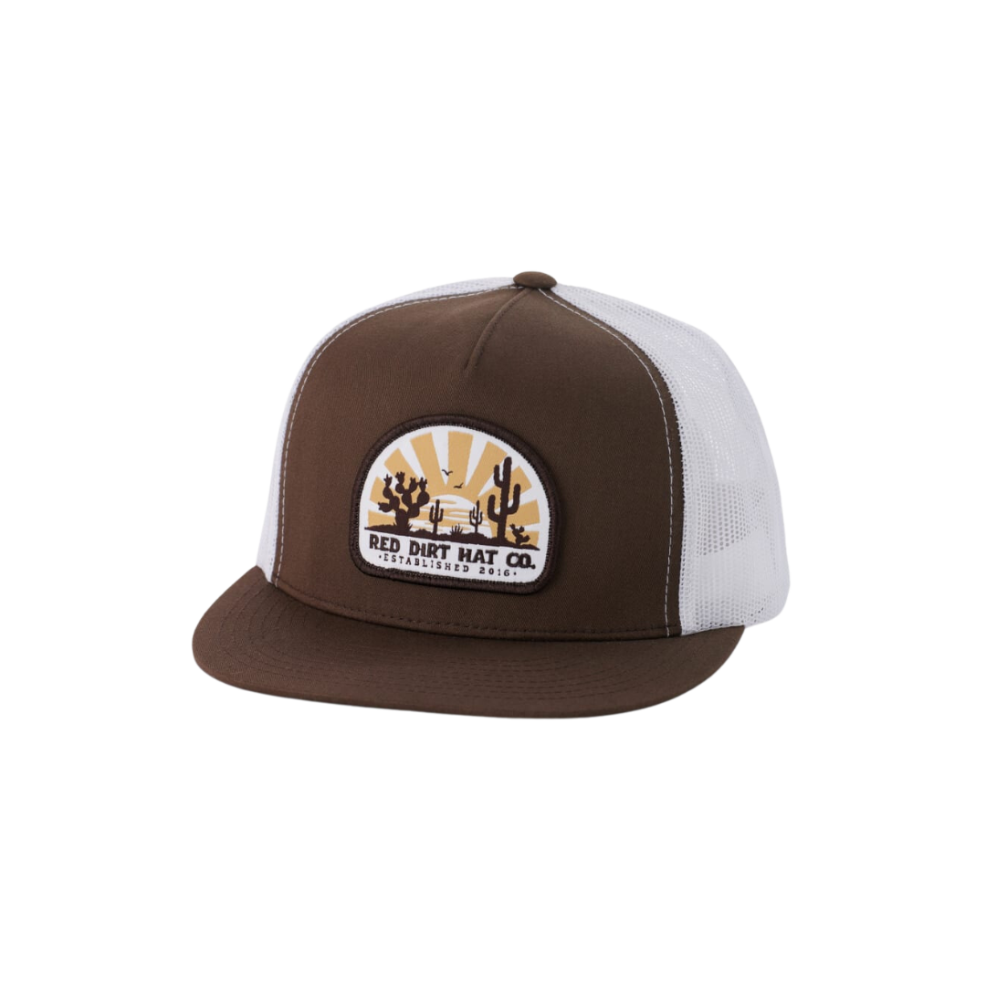 Red Dirt Hat Men's Cactus Logo Patch Chocolate Cap