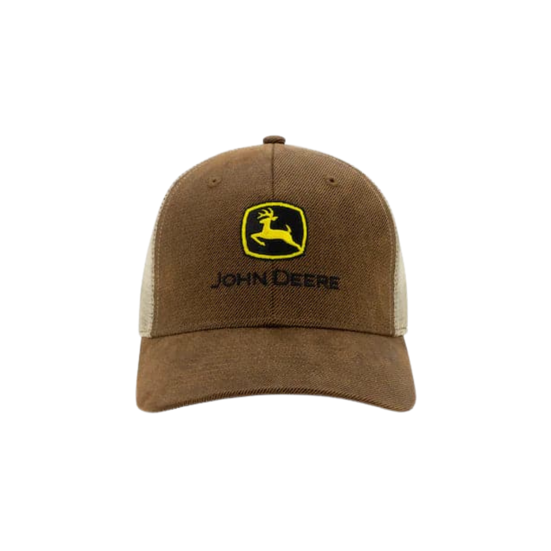 John Deere Brown Mesh Logo Embroidered Cap