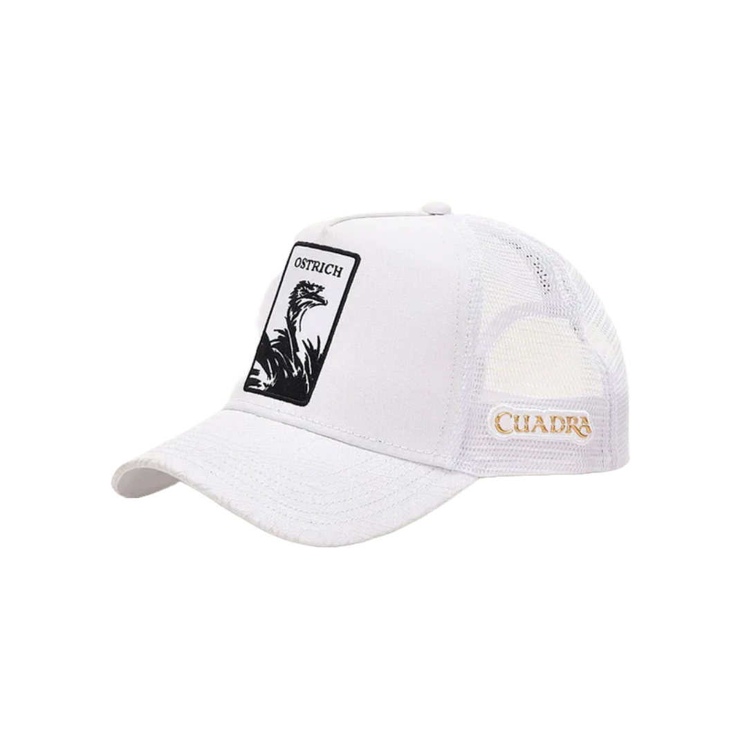 Cuadra Men's Ostrich Graphic Trucker White Cap