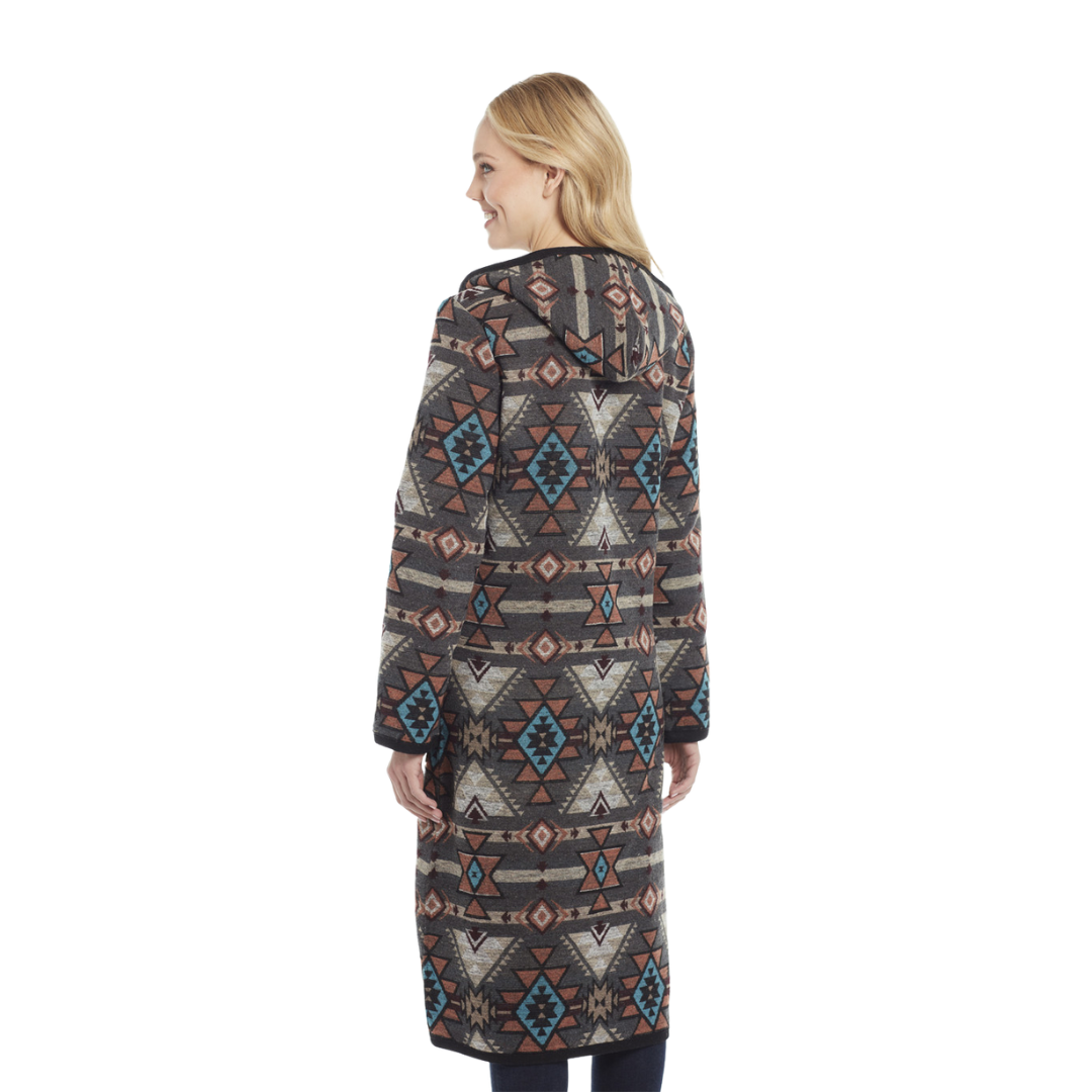 Cripple Creek Women's Button Navajo Duster Brown Multicolor Blanket