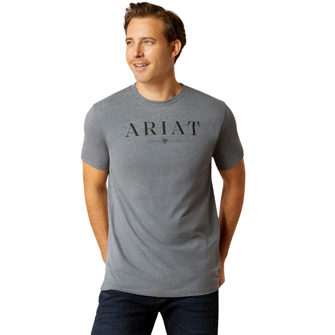 Ariat Men's B&W Logo Athletic Heather Tee Shirt