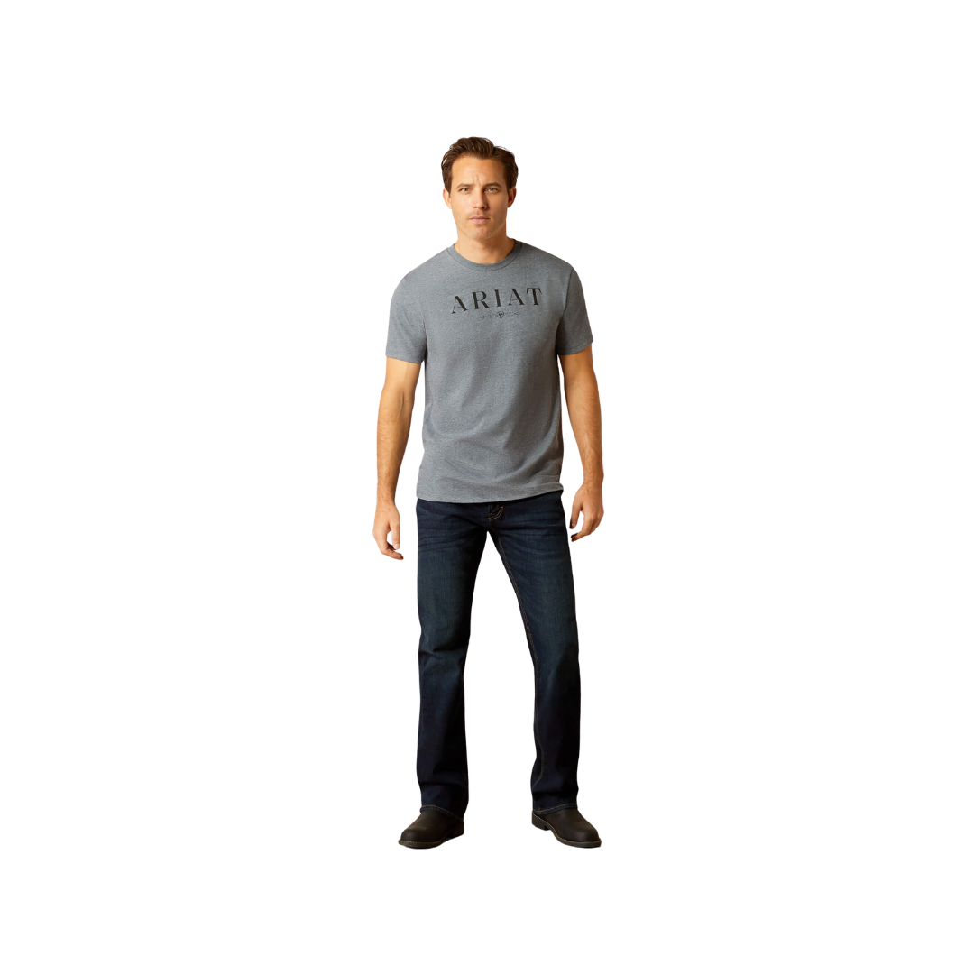 Ariat Men's B&W Logo Athletic Heather Tee Shirt