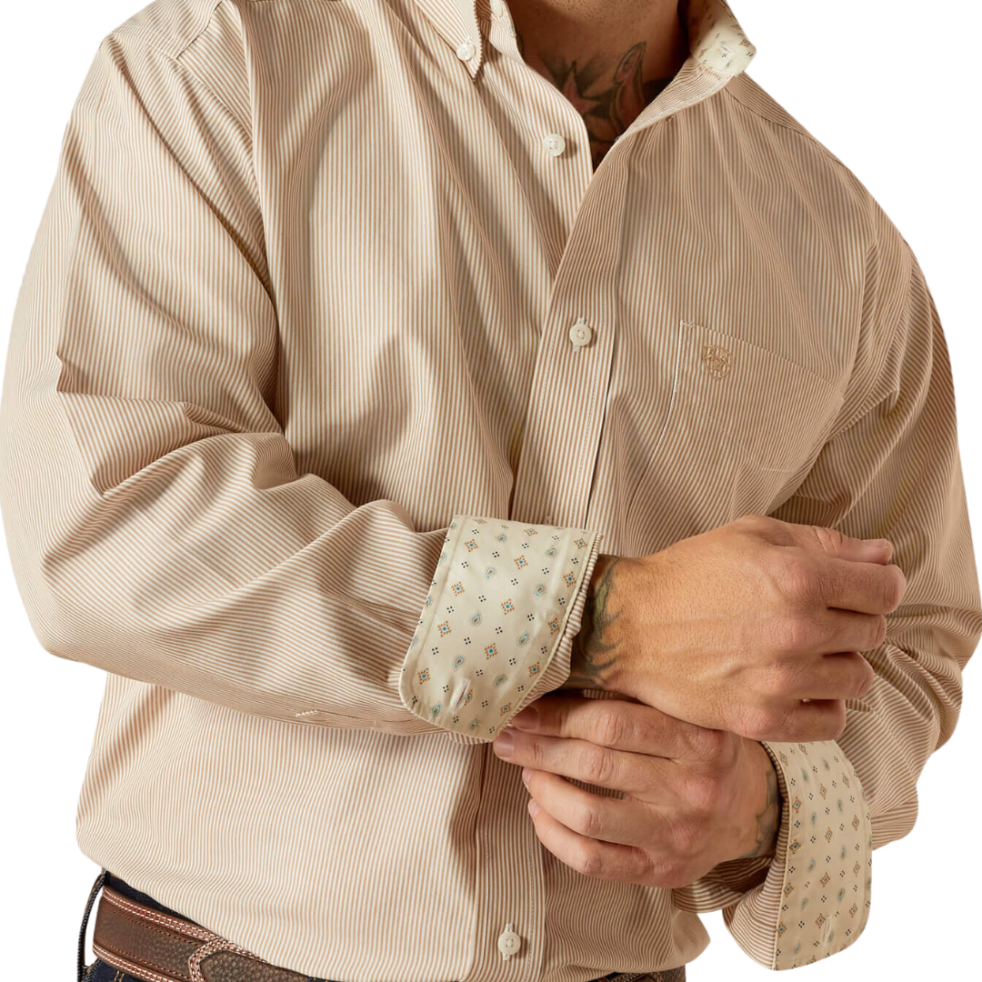 Ariat Men's Wrinkle Free Graysen Classic Fit Gold Shirt