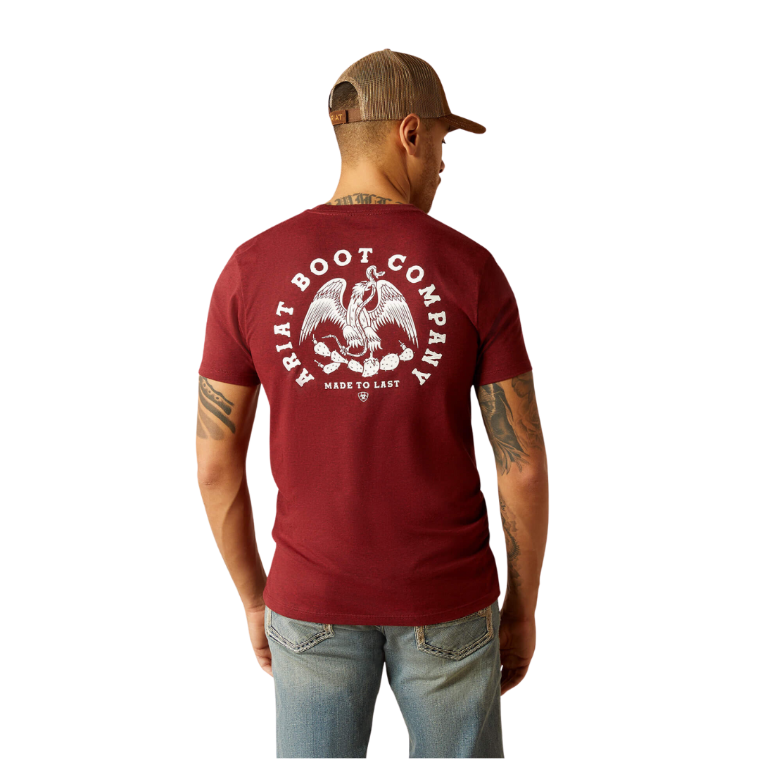 Ariat Men's Eagle And Snake Red Tee Shirt