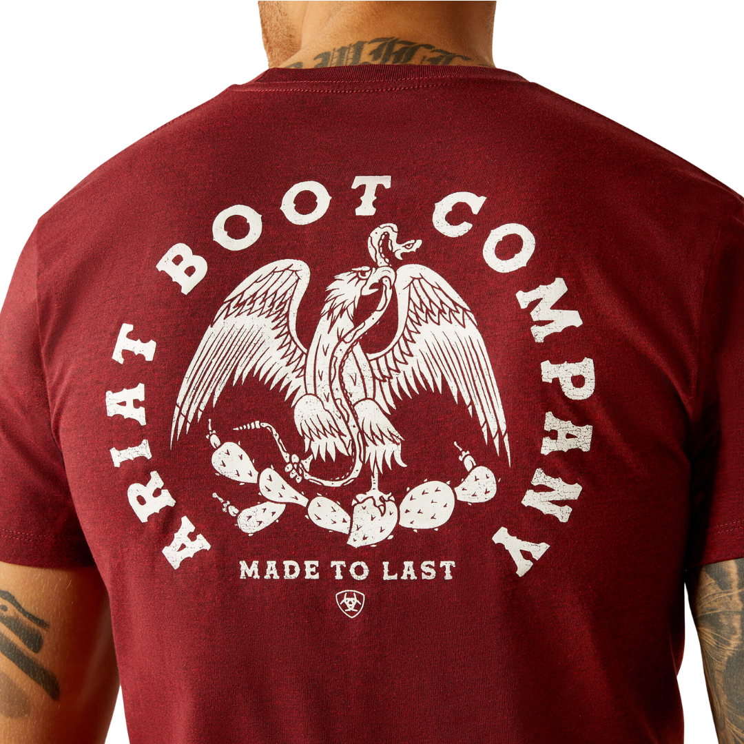 Ariat Men's Eagle And Snake Red Tee Shirt