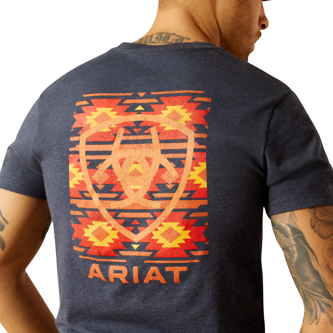 Ariat Men's Eagle Rock Navy Heather Shirt