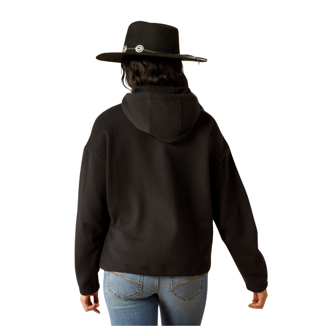 Ariat Women's Essential Leopard Black Hoodie