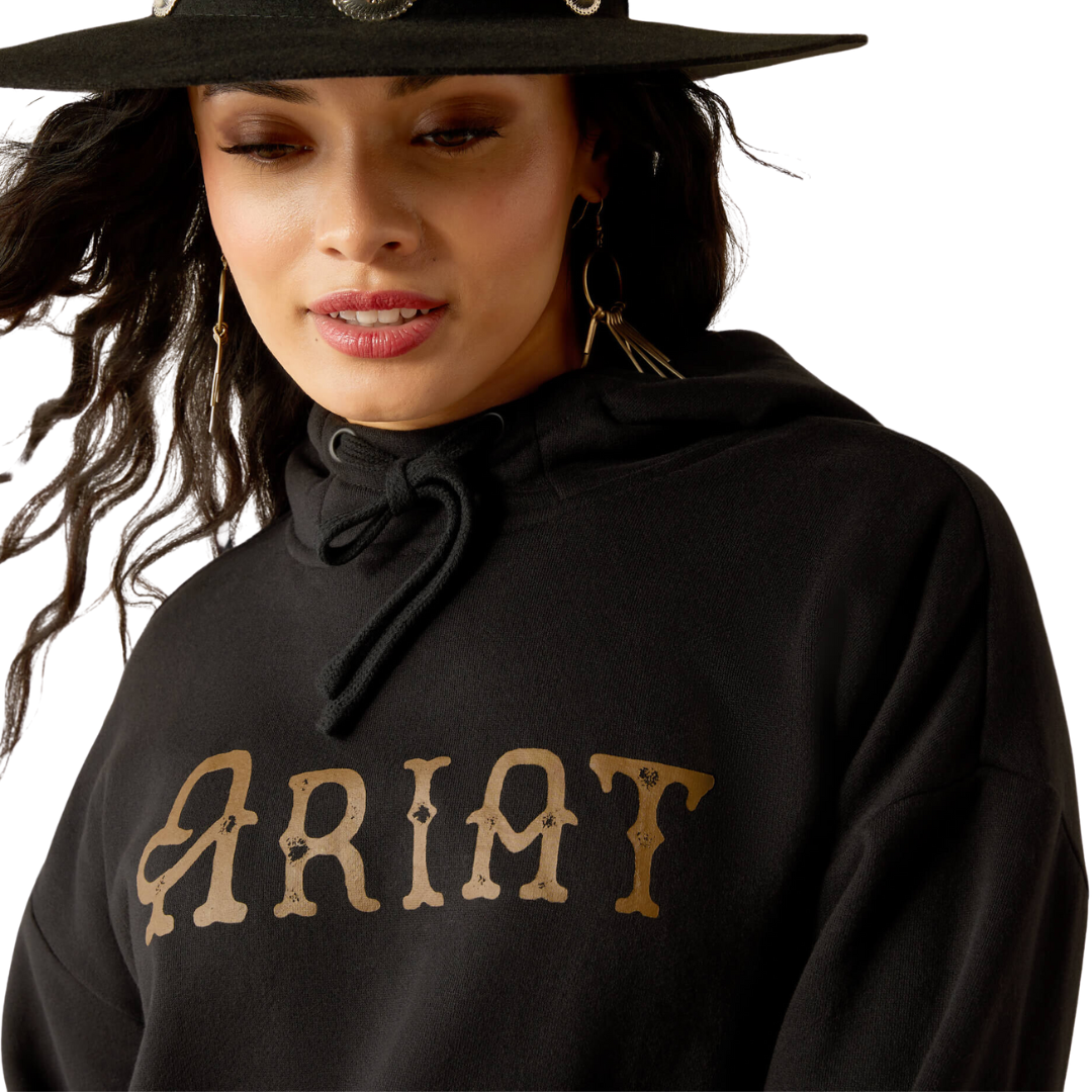 Ariat Women's Essential Leopard Black Hoodie