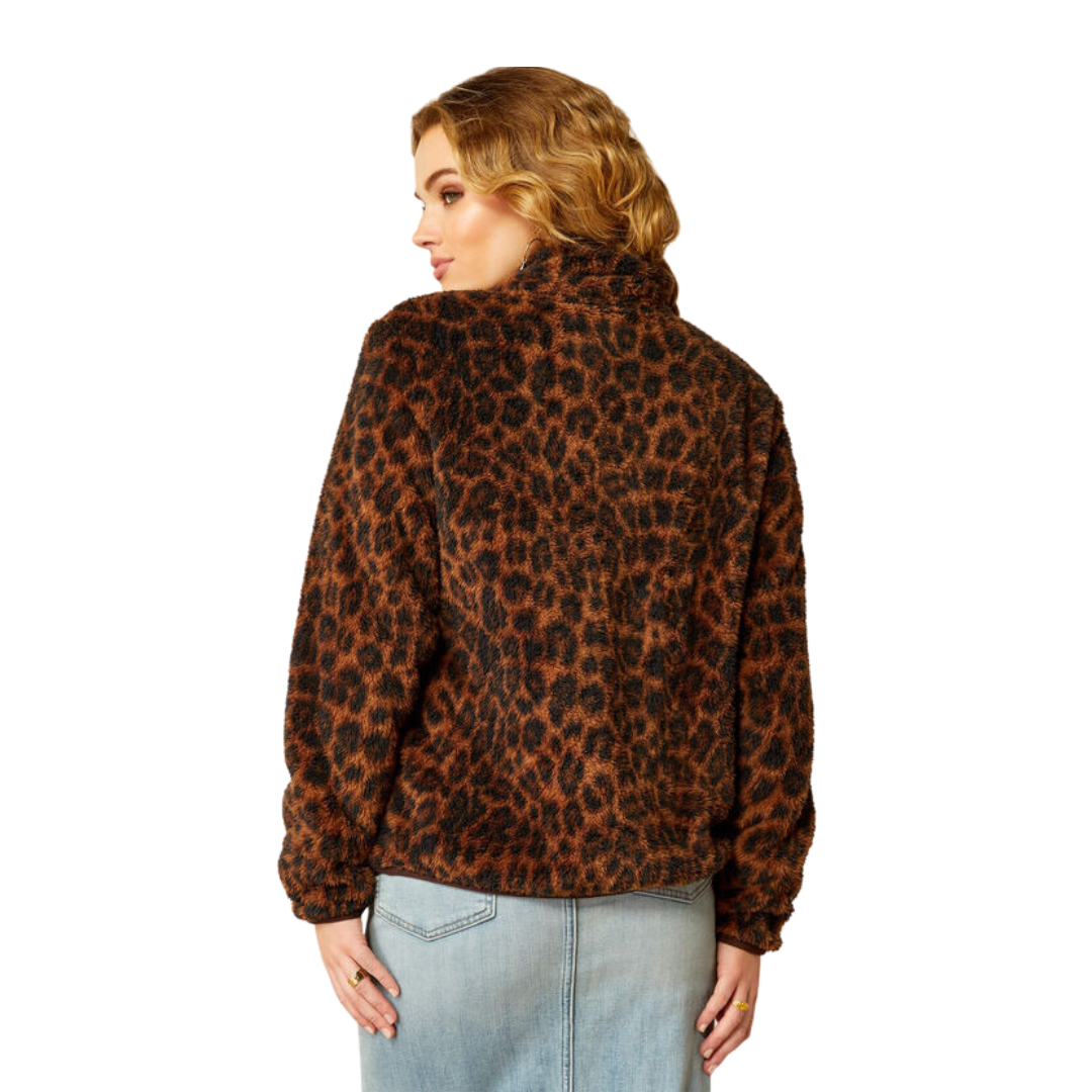 Ariat Women's Snap Front Leopard Brown Black Sweatshirt
