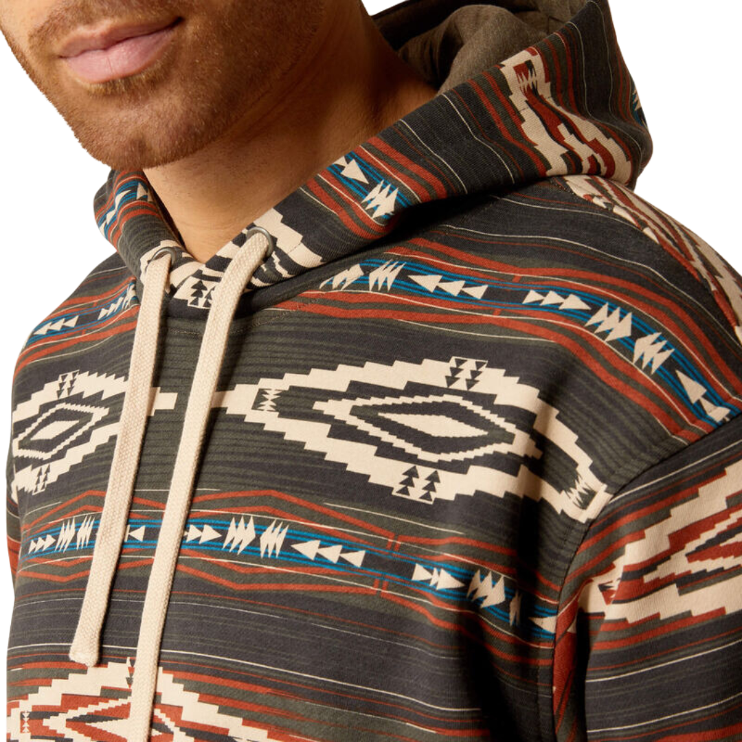 Ariat Men's Color Block Brindle Light Brown Hoodie