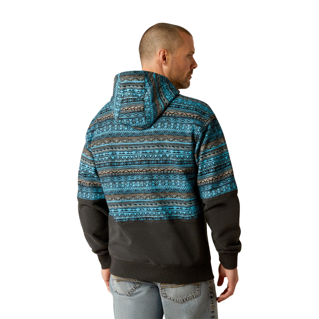 Ariat Men's Aztec Inspired Turquoise Hoodie