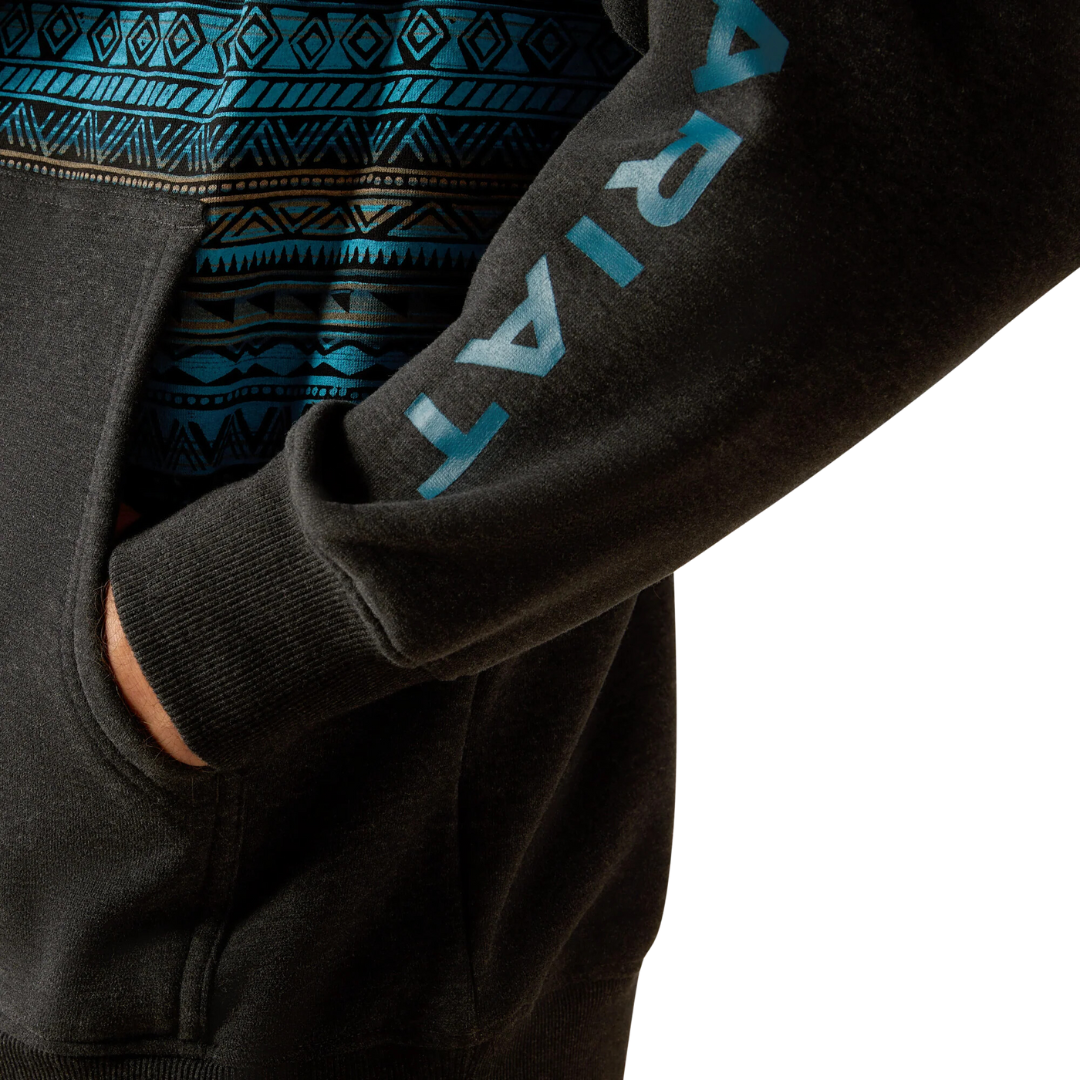 Ariat Men's Aztec Inspired Turquoise Hoodie