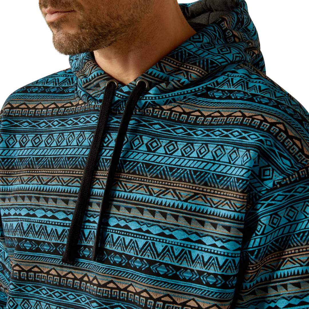 Ariat Men's Aztec Inspired Turquoise Hoodie