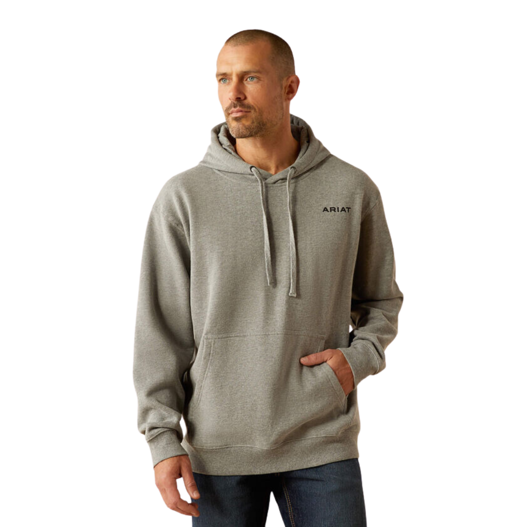 Ariat Men's Bold Hex Grey Heather Hoodie