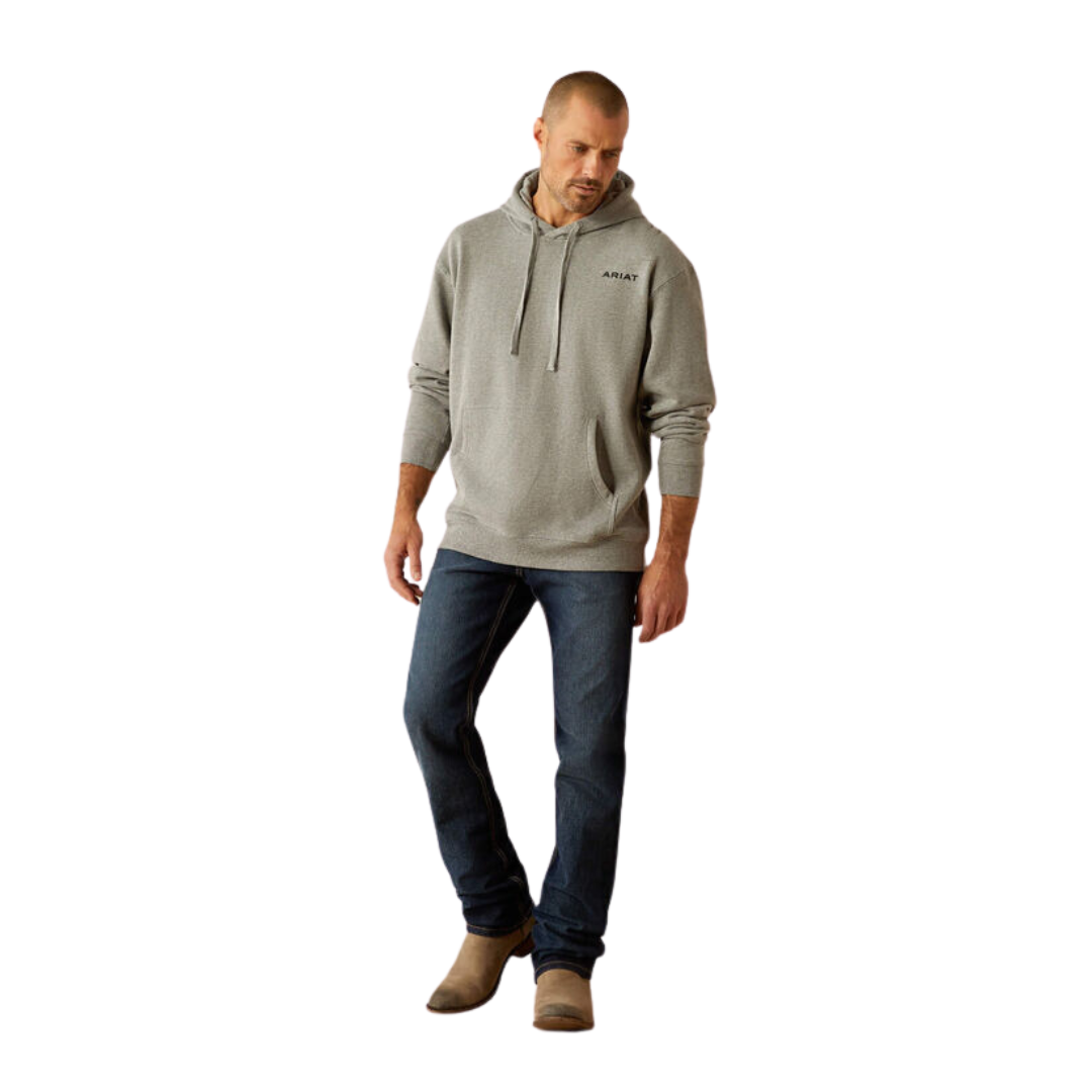 Ariat Men's Bold Hex Grey Heather Hoodie