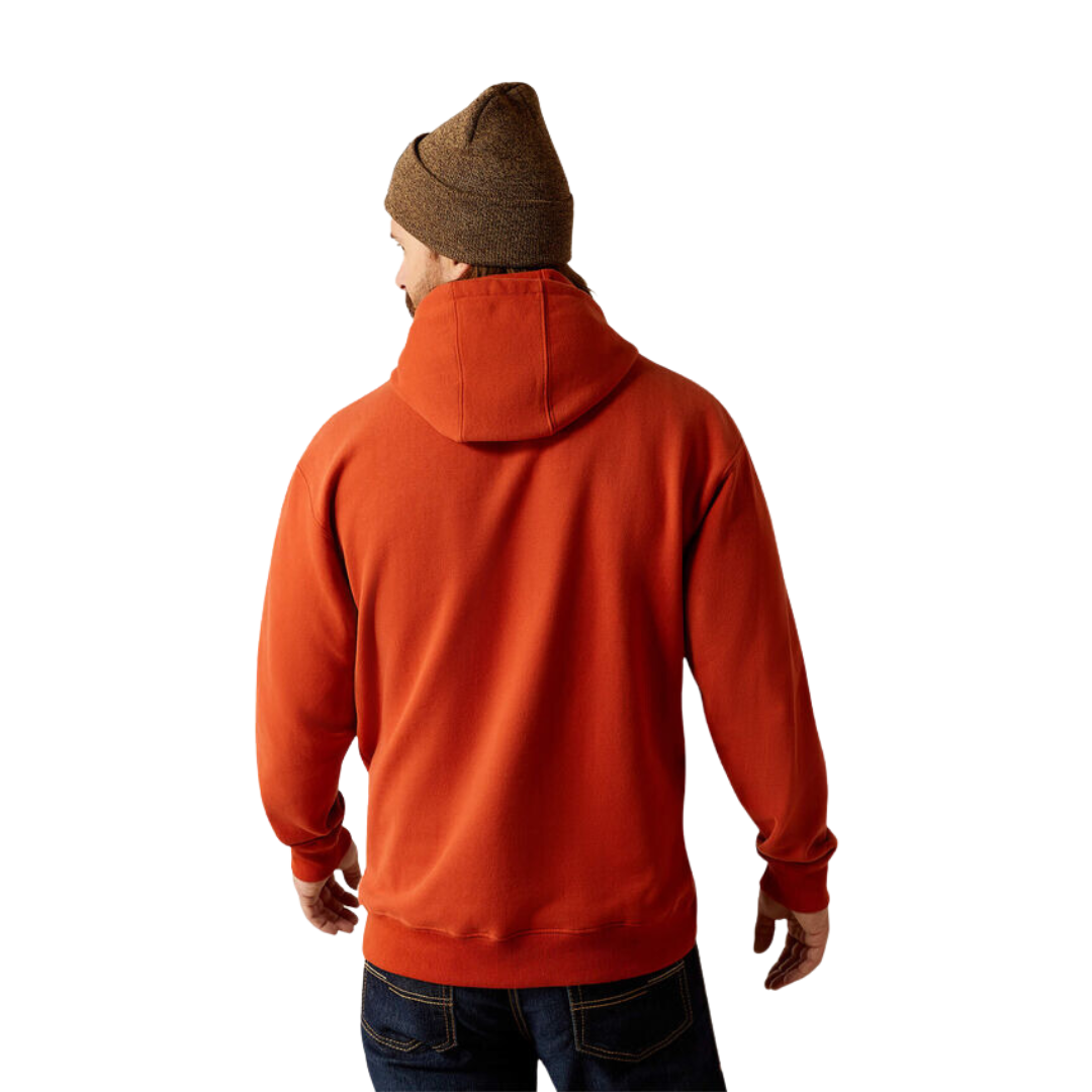 Ariat Men's Forest Badge Dark Orange Hoodie