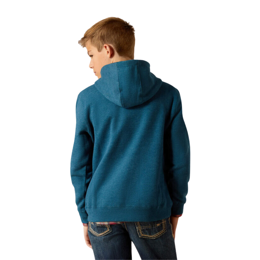 Ariat Youth Boy's Bison Plains Hydran Heather Hoodie
